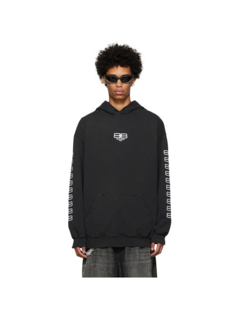 BALENCIAGA Black BB Paris Icon Hoodie