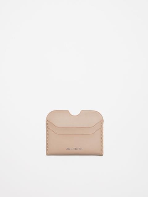 Acne Studios Leather card holder - Taupe beige