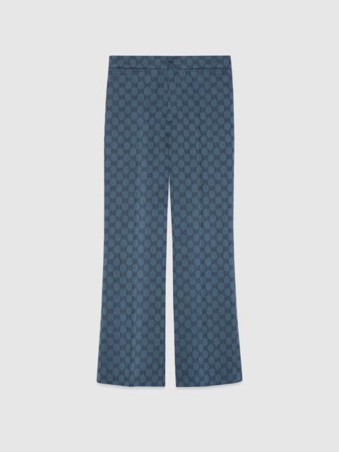 GG linen cotton jacquard pant