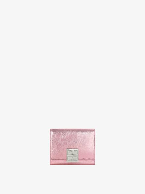 Givenchy 4G TRIFOLD WALLET IN LAMINATED LEATHER