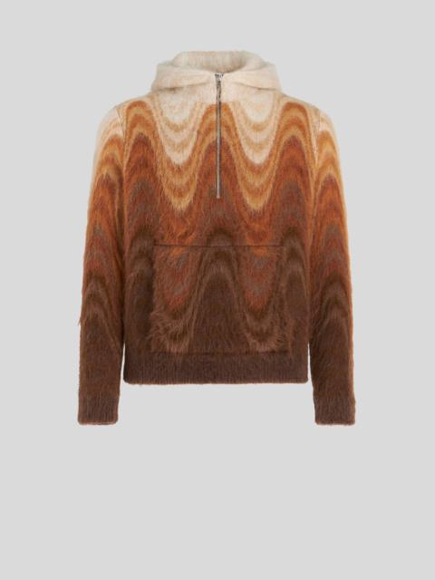 Etro SWEATSHIRT WITH KNITTED HOOD IN JACQUARD