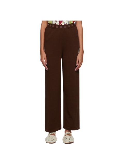 BODE Brown Johnny Knit Trousers