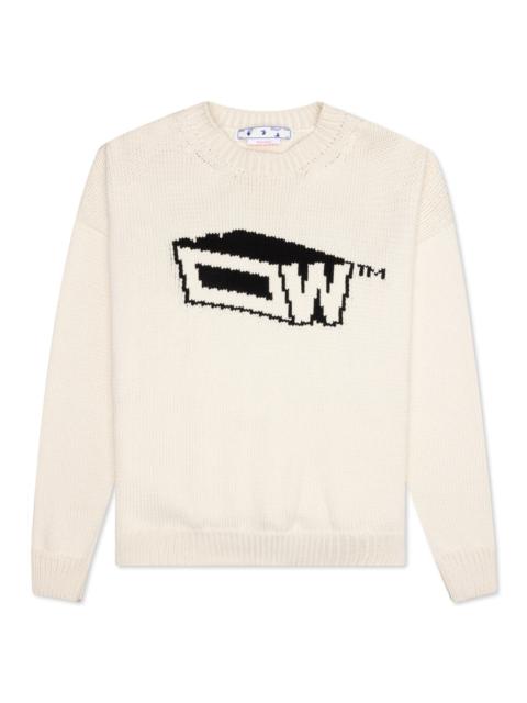Off-White 채용정보 Zine intarsia 로고 니트 점퍼
