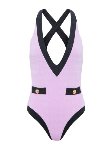 L'AGENCE Lisa Plunge One-Piece Swimsuit