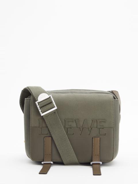 Loewe Signature XS Military messenger bag in canvas and classic calfskin