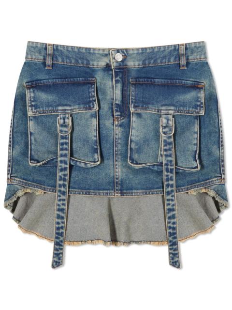 Blumarine Blumarine Denim Cargo Mini Skirt