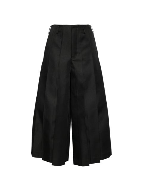 fully-pleated wide trouser