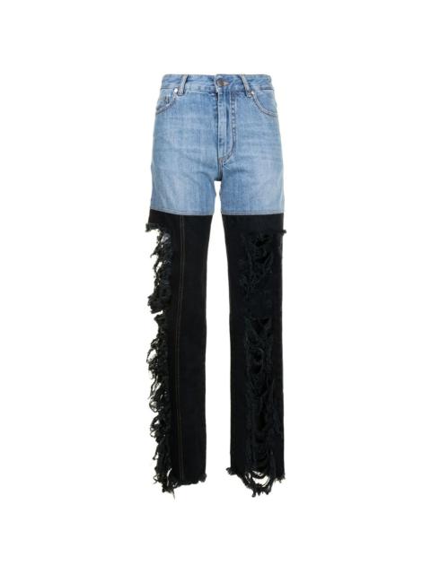 Combo high-rise straight jeans