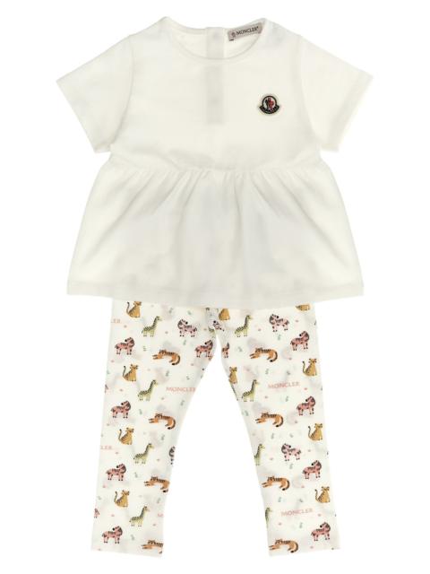 Moncler Animal Print T-Shirt + Leggings Set