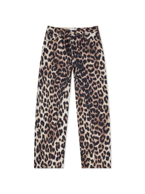 GANNI GANNI Printed Denim Leopard Jeans