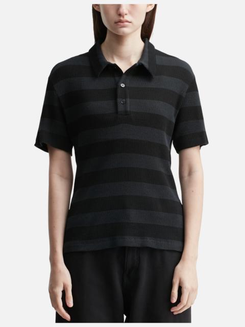 MM6 Maison Margiela RIBBED POLO TOP