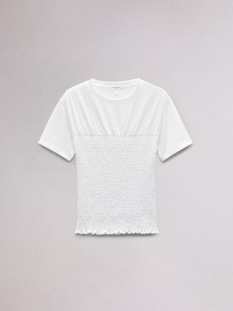 rag & bone Smocked Cotton Tee
