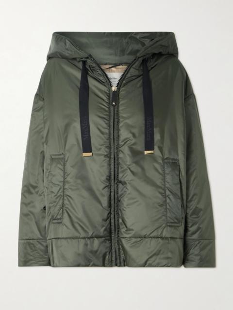Max Mara The Cube Daria hooded padded shell jacket Dark green