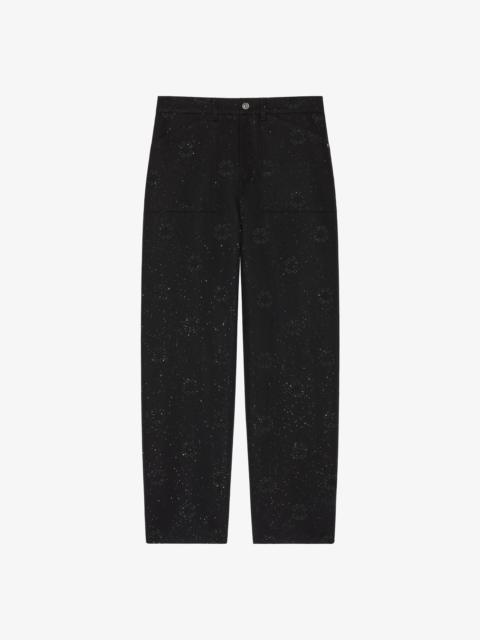 Givenchy LOOSE FIT JEANS IN MONOGRAM 72 DENIM WITH SEQUINS