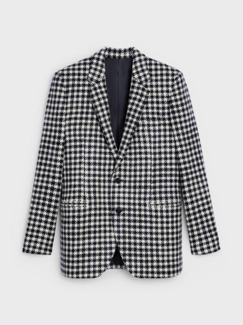 CELINE RECTANGLE JACKET IN CHECKED WOOL