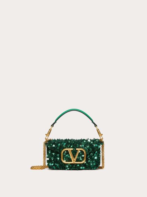 Valentino SMALL LOCÒ SHOULDER BAG WITH 3D EMBROIDERY