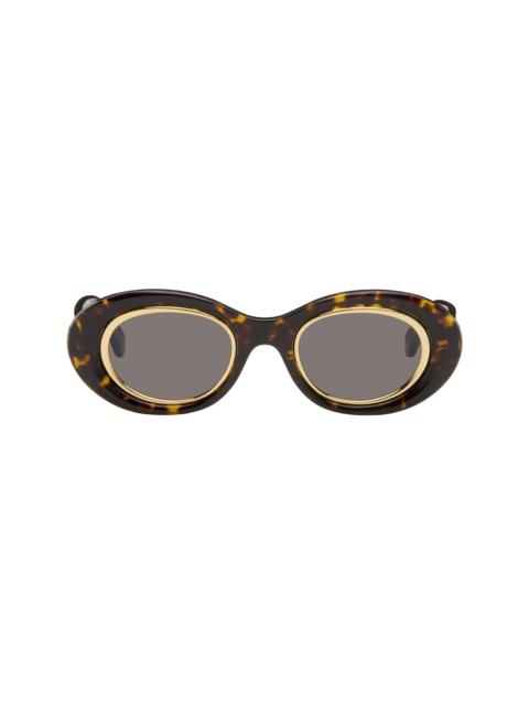 Loewe Brown Mini Anagram Oval Sunglasses