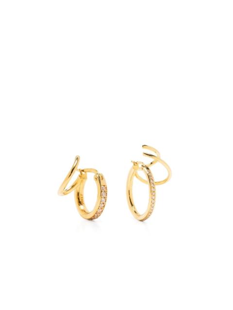 PANCONESI crystal-detail hoops