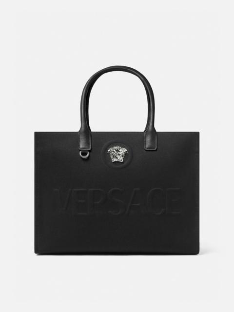 VERSACE La Medusa Canvas Large Tote Bag