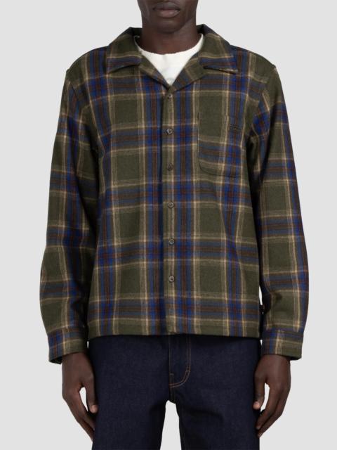 HONOR THE GIFT Men's Plaid Flannel Overshirt - Olive