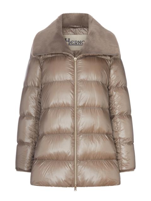 Herno LONG PUFFER COAT WITH FAUX FUR COLLAR