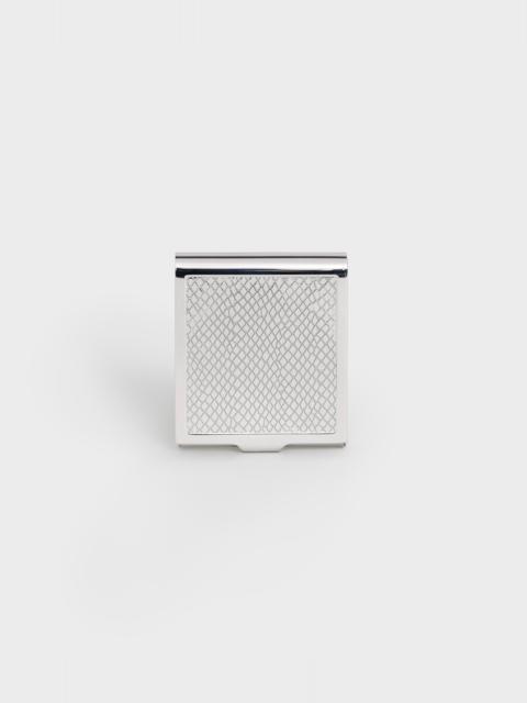 CELINE Python Engraved Matches Box in Sterling