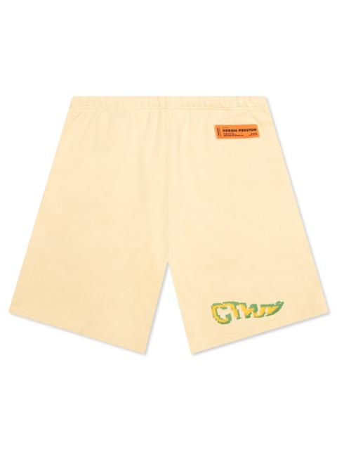 Heron Preston HERON PRESTON SWEATSHORTS CTNMB PIXEL WARP - BEIGE/GREEN