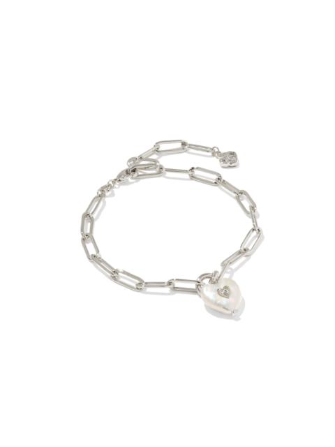 KENDRA SCOTT Sasha Heart Silver Delicate Chain Bracelet