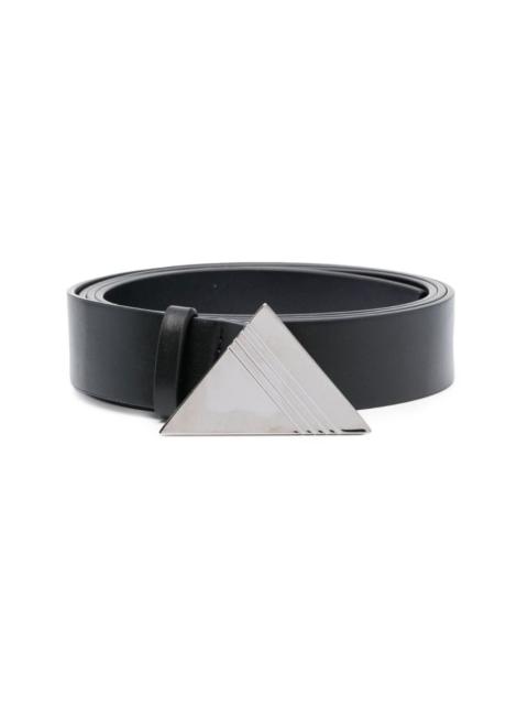 THE ATTICO logo-plaque leather belt