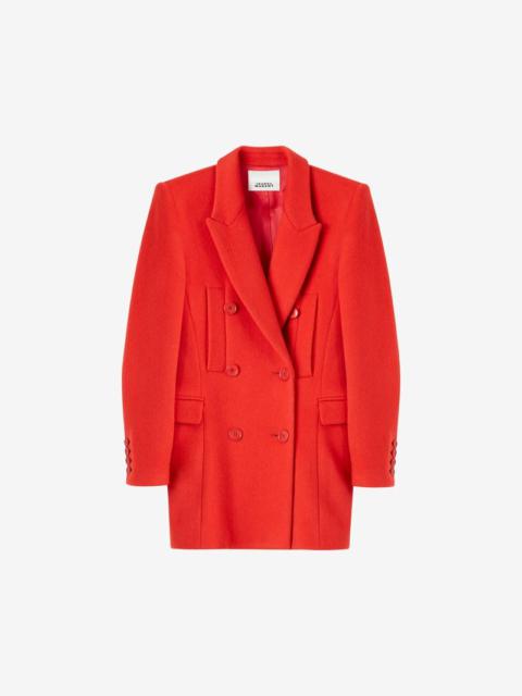 Isabel Marant LILEYA DOUBLE BREASTED VIRGIN WOOL COAT