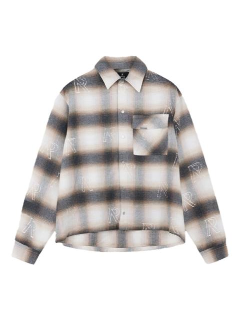 REPRESENT Latte initial flannel shirt