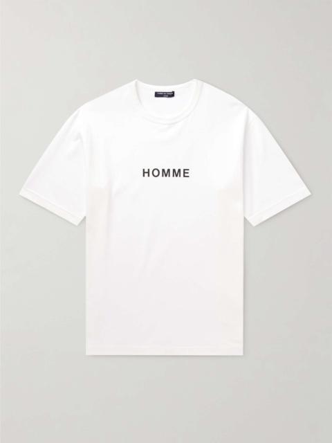 Comme des Garçons Homme Logo-Print Cotton-Jersey T-Shirt