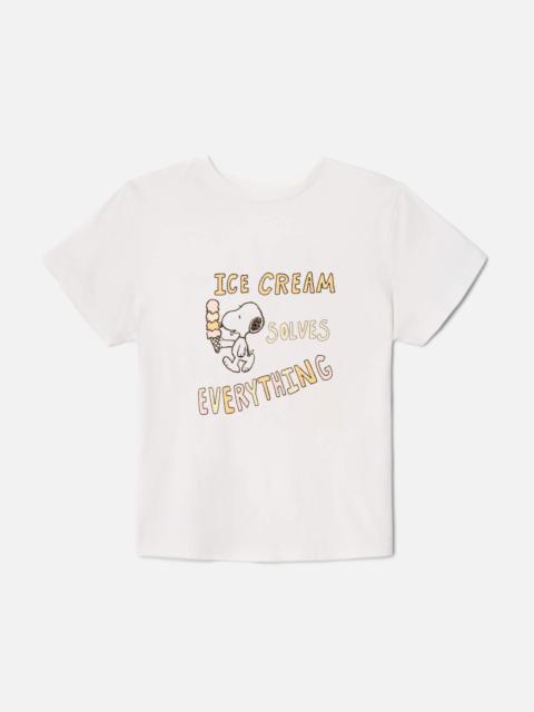 RE/DONE Classic Tee Snoopy Ice Cream - Vintage White