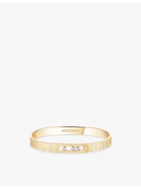 MESSIKA Move Noa Chiseled 18ct Gold And 0.15ct Diamond Bangle Bracelet