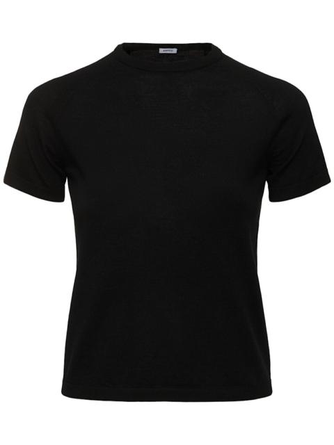 Merino wool knit crewneck t-shirt