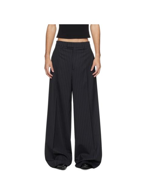 VETEMENTS Navy Wide-Leg Trousers