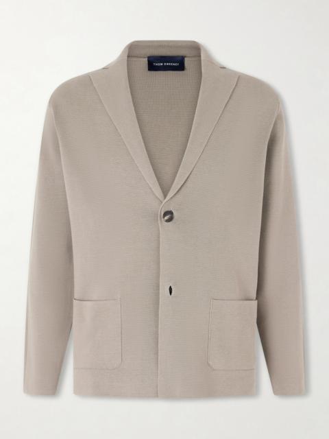 THOM SWEENEY Cotton Crepe Knitted Blazer