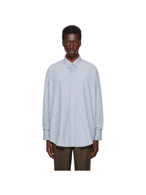 AMI Paris Gray & Pink H1-Oversize Shirt