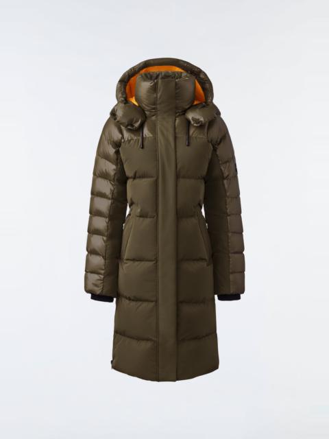 MACKAGE KAZ mixed-media down jacket with removable hood