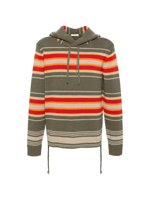 hooded striped jumper