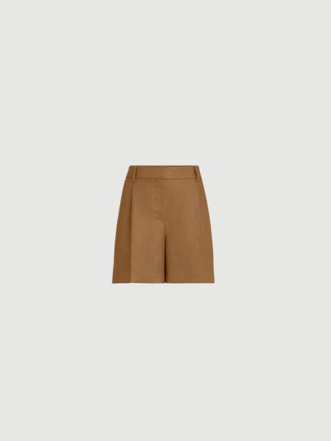Brunello Cucinelli Linen diagonal sartorial shorts with monili