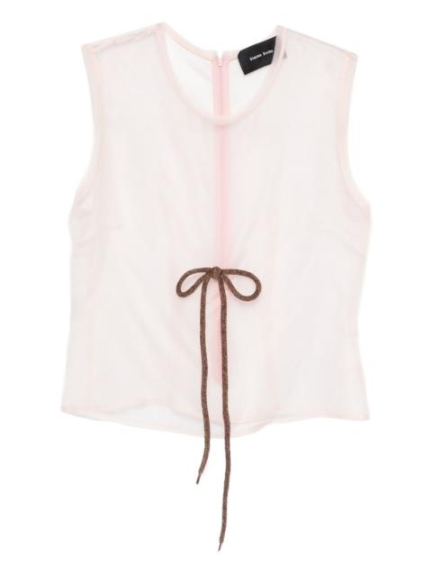 Simone Rocha sheer frayed contour top