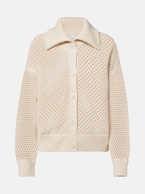 VARLEY Myrtle pointelle cotton cardigan