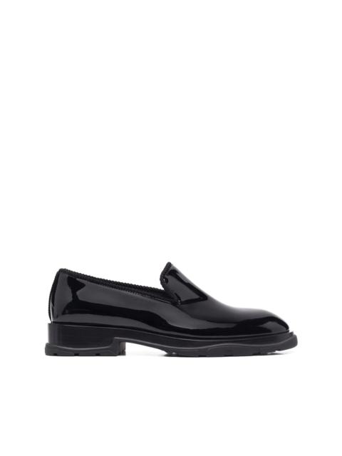Alexander McQueen high-shine round-toe loafers