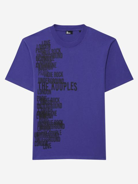 The Kooples T-SHIRT WITH PURPLE SCREEN PRINT