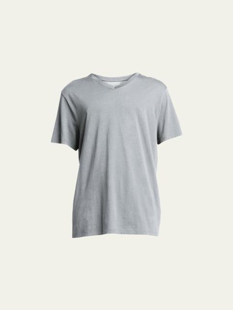 Vince Short-Sleeve V-Neck Jersey T-Shirt, Gray
