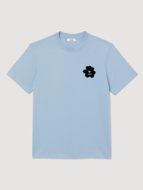 Sandro Flower patch T-shirt