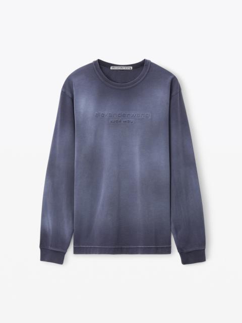 long sleeve tee in compact jersey