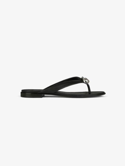 G CHAIN BUCKLE SANDALS IN LEATHER