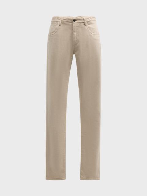 Canali Men's Slim Fit Denim Flat-Front Pants
